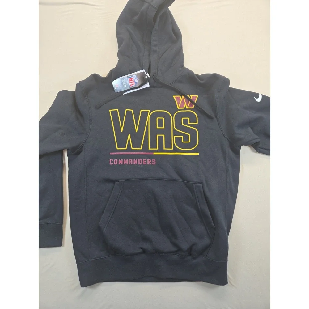 Nike Mens NFL NWT Washington Commanders Men's S Black Hoodie Fleece Sweatshirt